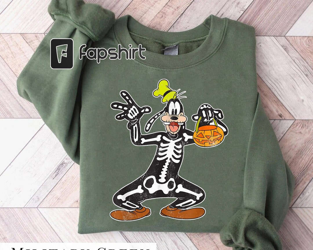 Disney Goofy Skeleton Pumpkin Halloween Costume Tshirt Cute Etsy