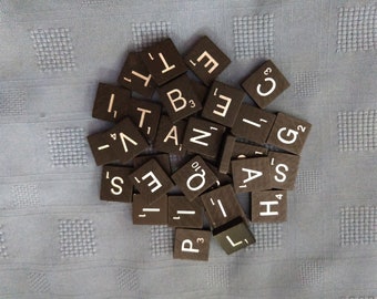 Game Crafts Weddings 5 Complete Sets 500 Wood Scrabble Tiles Gray Color
