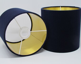 Navy lampshade | Etsy Navy Blue and Mustard Lampshade, Phases