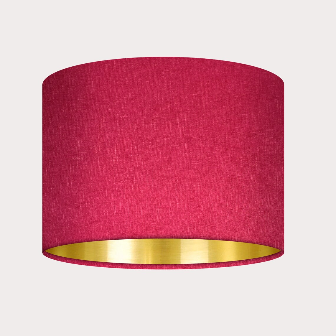 Raspberry Pink 100 Textured Linen Fabric Drum Lampshade Light Etsy