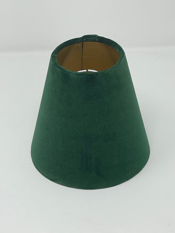 Forest Green Velvet Brushed Gold Small Candle Clip Wall Tapered