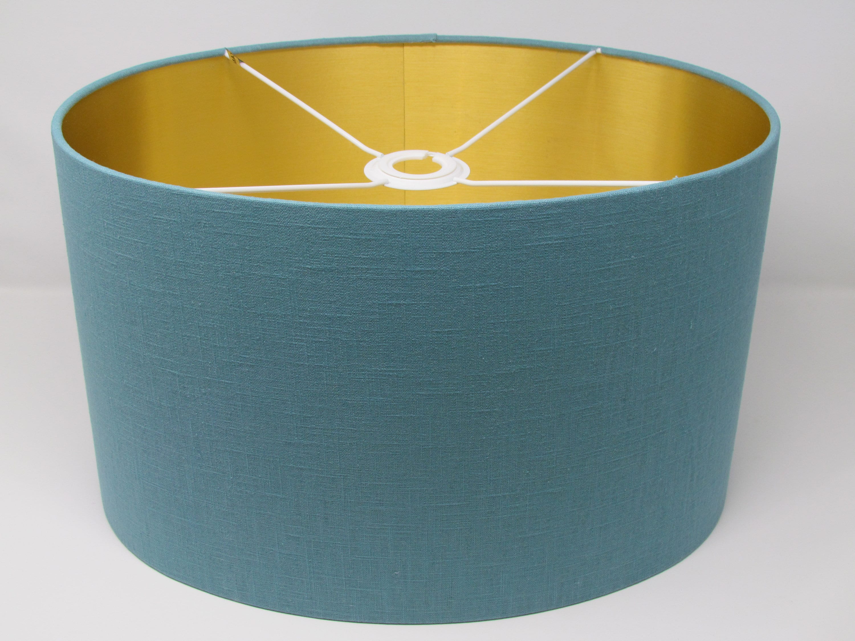 Oval Rounded Lampshade Light Shade Teal Blue 100 Textured Etsy