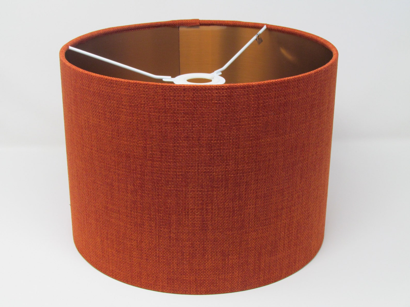 Burnt Orange Textured Woven Drum Lampshade Ceiling Pendant Etsy