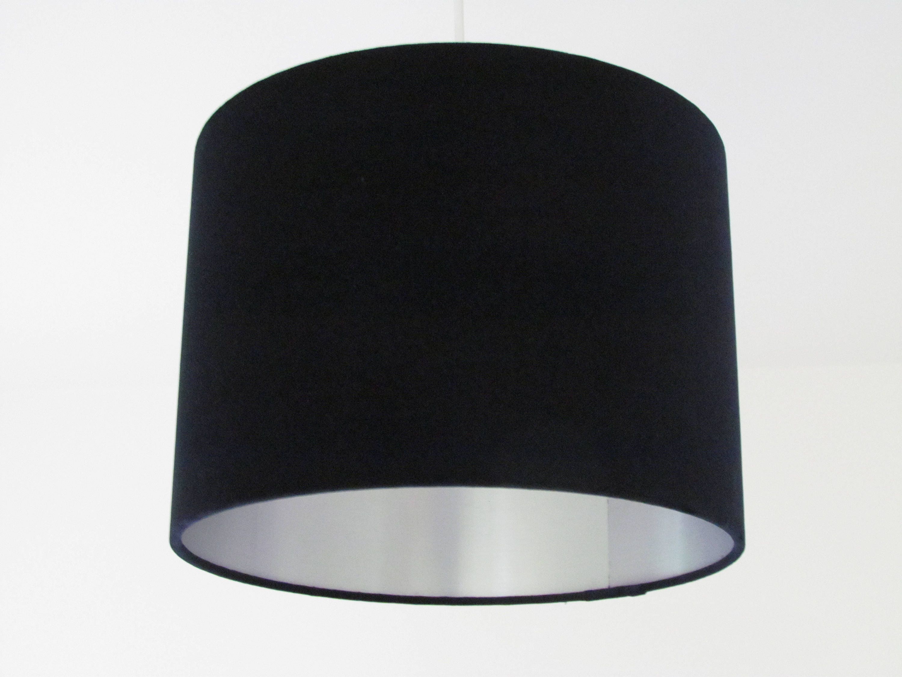 Lamps Lighting Navy Blue Velvet Fabric with a Brushed Silver Metallic