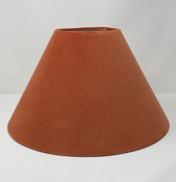 Burnt Orange Velvet Coolie Tapered Lampshade Uk Burnt Orange Velvet Coolie Tapered, How To Make A Coolie Lampshade