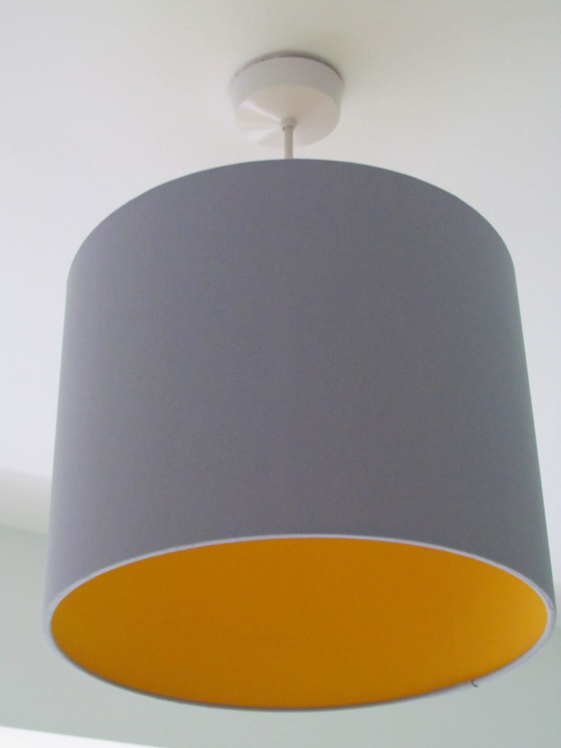 Handmade Contemporary Light Grey Fabric Lampshade Lightshade Etsy