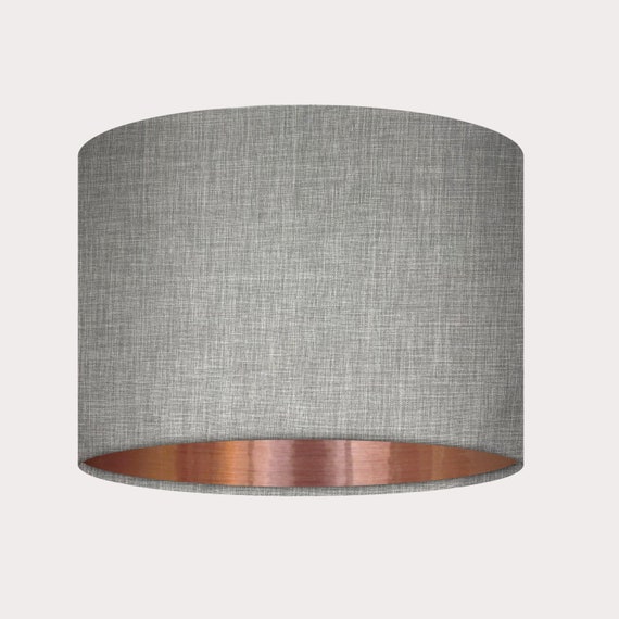 Grey textured lamp shade deals