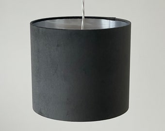 Dark grey velvet lampshade new arrivals