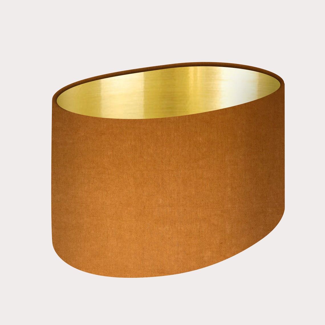 Oval Rounded Lampshade Light Shade Burnt Orange 100 Textured Etsy