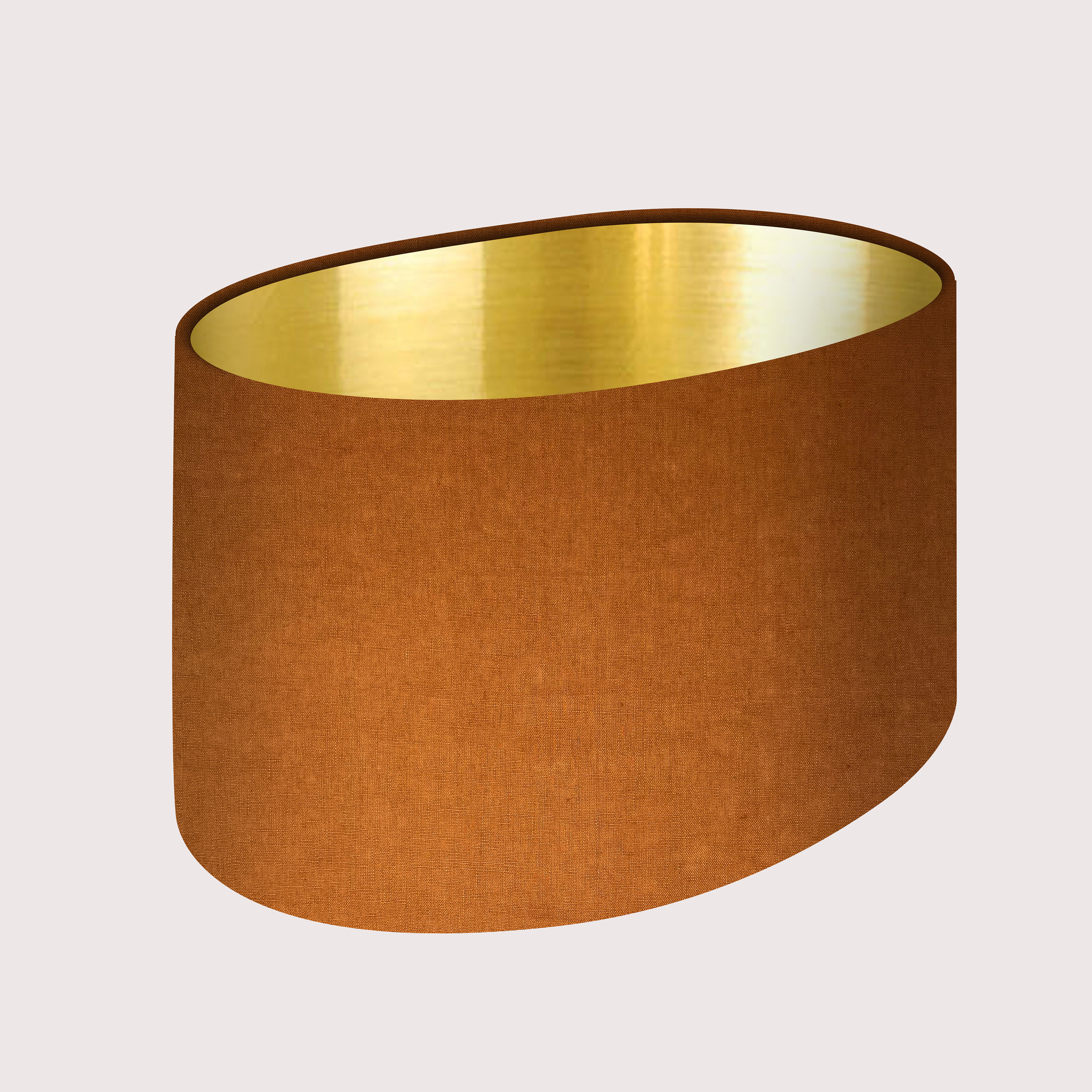 Oval Rounded Lampshade Light Shade Burnt Orange 100 Textured Etsy