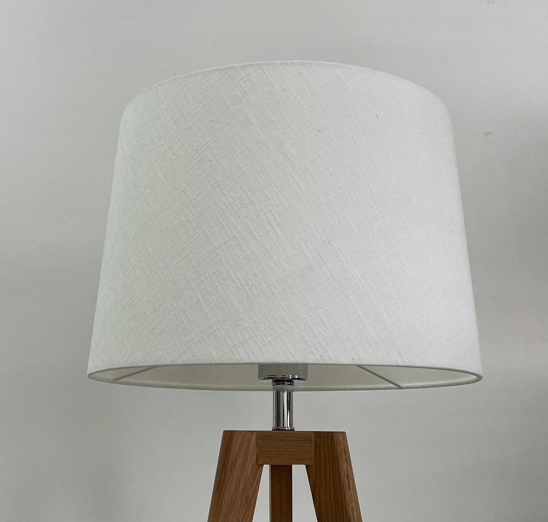 White Textured 100% Linen Tapered Empire Lampshade - Etsy