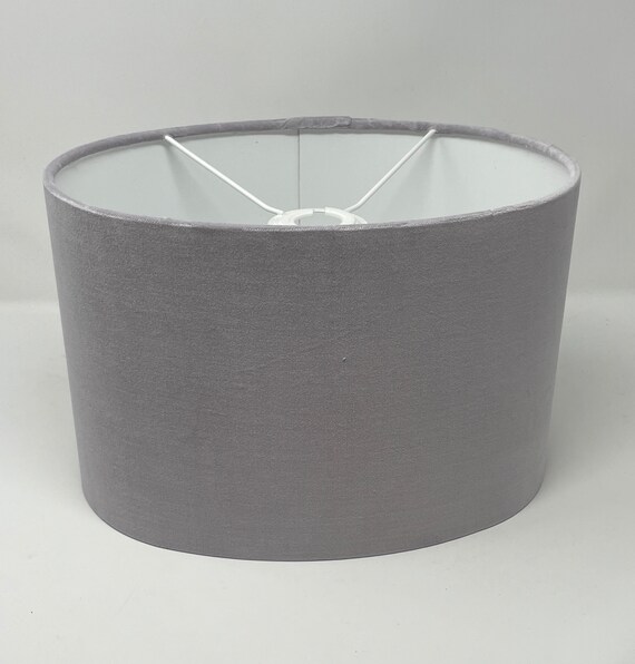 Light Grey Velvet Oval Lampshade Etsy Australia