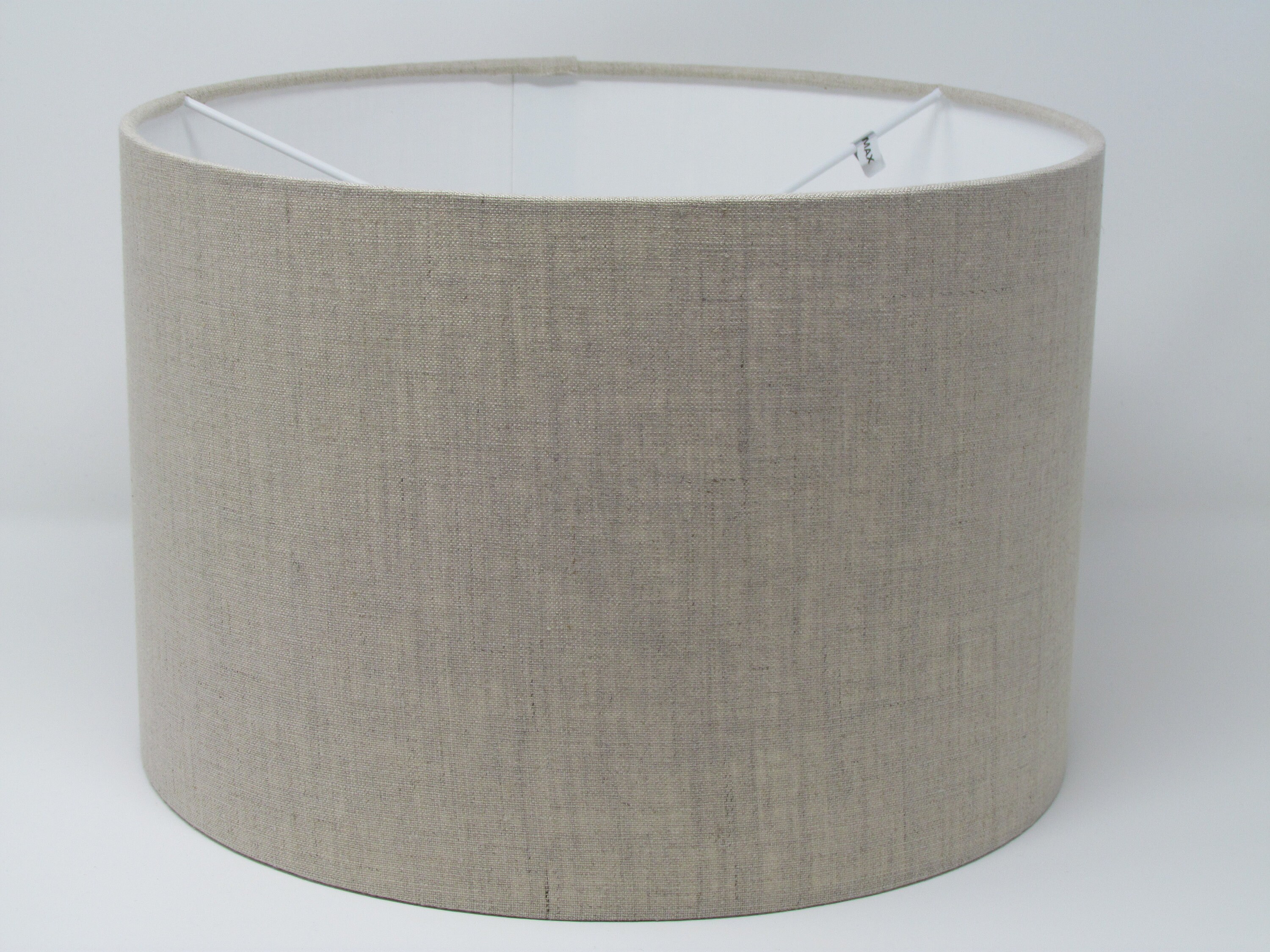 Natural Beige Textured 100 Linen Drum Lampshade 100 Linen Drum Lampshade, Natural Linen Drum Lamp Shade