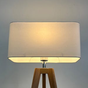White Cotton Rounded Rectangle Lampshade