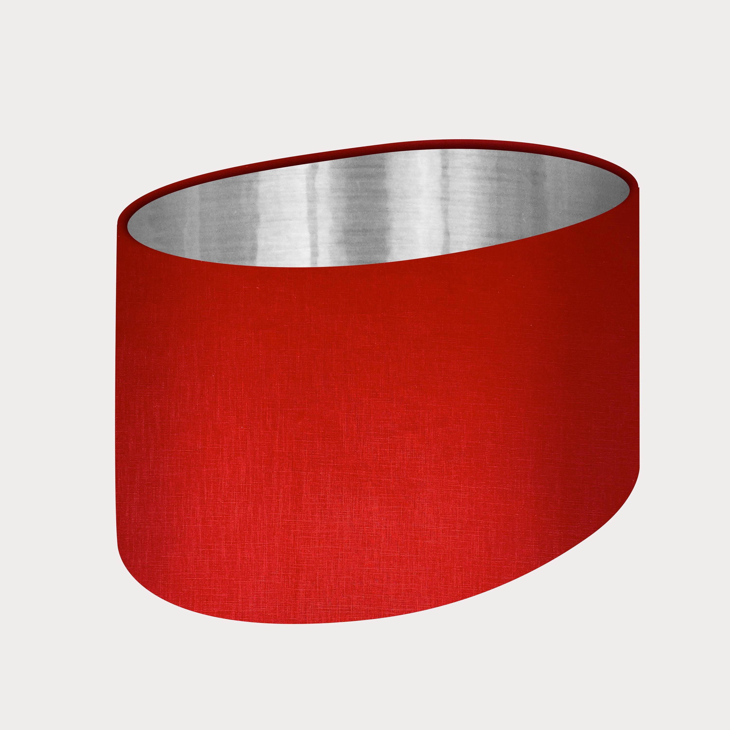 Oval Rounded Lampshade Light Shade Bright Red 100 Textured Etsy
