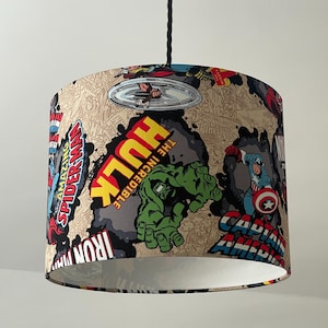 Marvel Burst Comic Book Super Hero Drum Lampshade