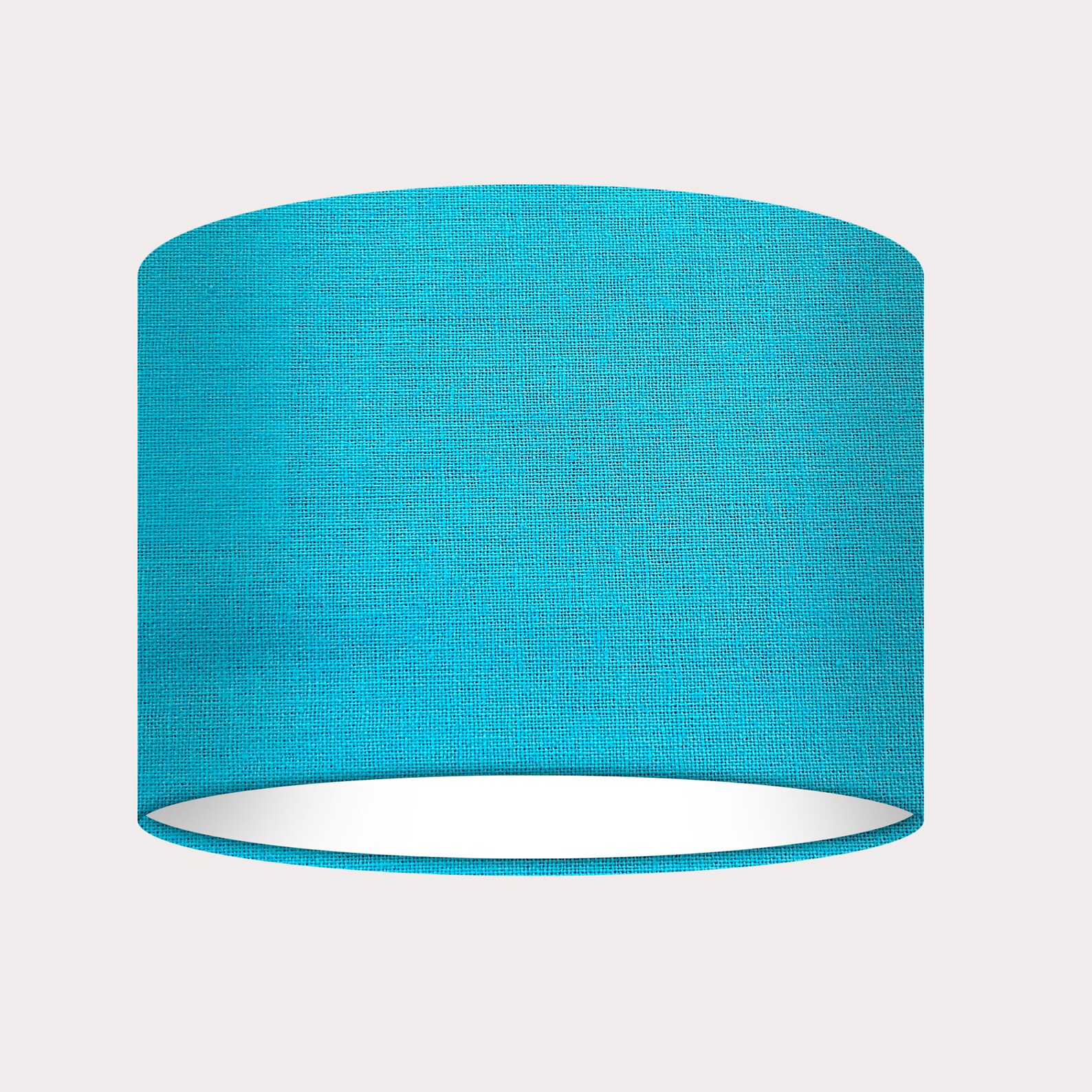 Turquoise Blue Cotton Fabric Drum Lampshade Light Shade Etsy