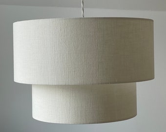Two tier drum shade chandelier deals