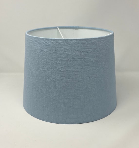 Pale Blue Textured 100 Linen Tapered Empire Lampshade Etsy