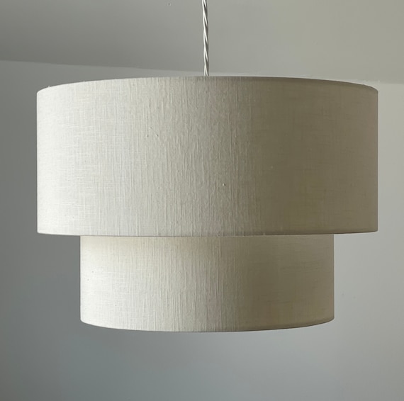 Grey tiered lampshade deals