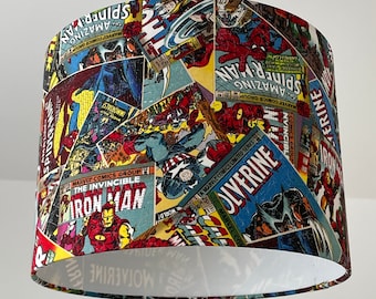 Marvel Comic Book Drum Lampshade