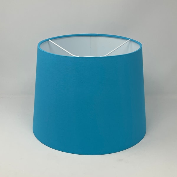 Turquoise Blue Cotton Tapered Empire Lampshade