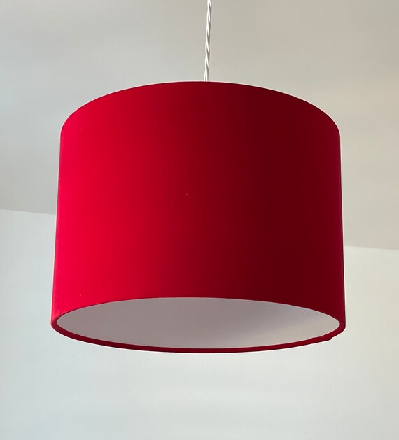 Red drum lamp shade deals