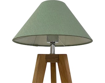 Sage Green Textured 100% Linen Coolie Tapered Lampshade