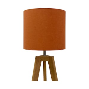Burnt Orange Textured 100% Linen Drum Lampshade