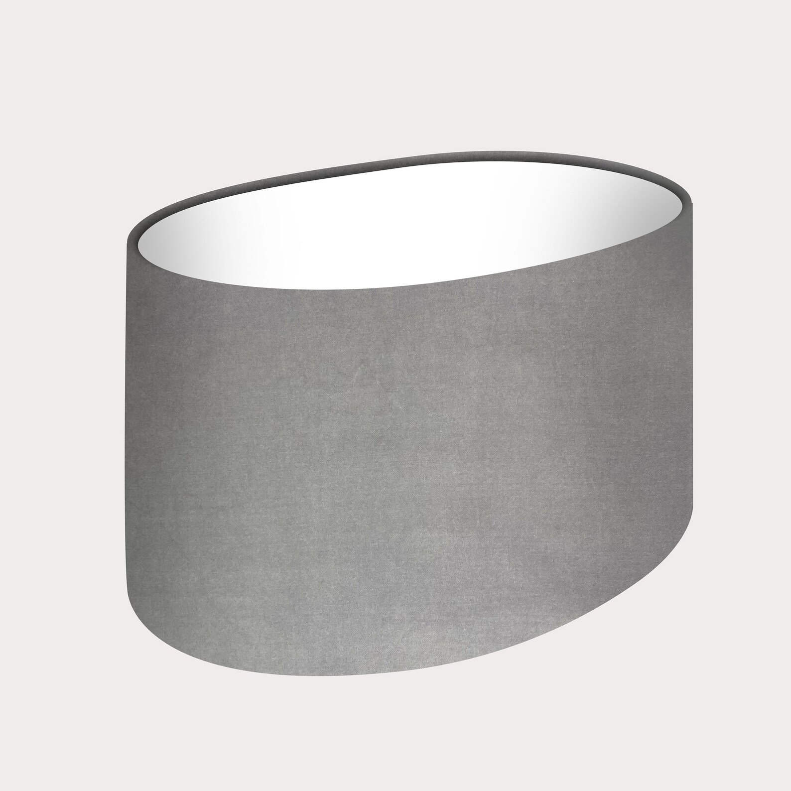 Oval Rounded Lampshade Light Shade Light Grey Velvet Fabric Etsy