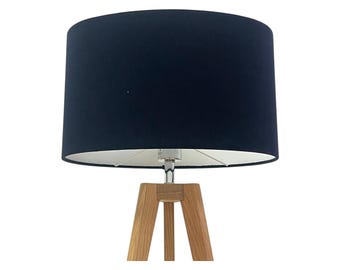Navy Blue Velvet Oval Lampshade