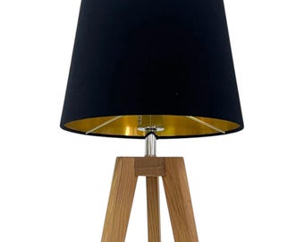 Black Velvet Brushed Gold Tapered Empire Lampshade