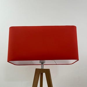 Burnt Orange Cotton Rounded Rectangle Lampshade