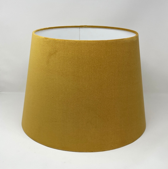 Mustard yellow velvet lampshade online