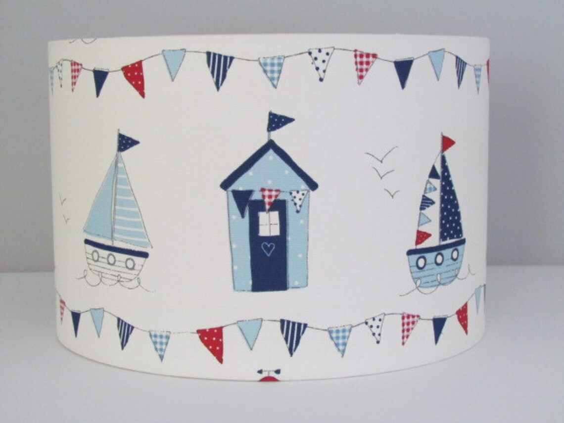 Handmade Lampshade Nautical Maritime Lighthouse Beach Hut Boat Etsy