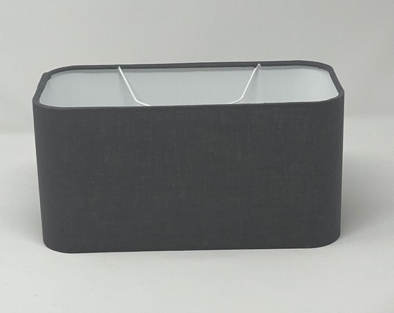 Charcoal gray top lamp shade