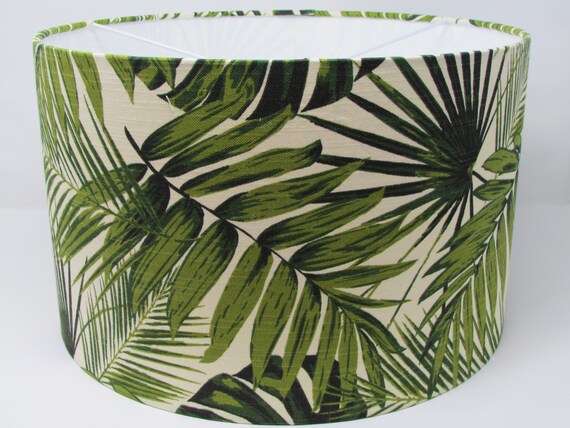 Handmade Retro Botanical Palm Leaves Tropical Leaves Lamp Shade Handmade