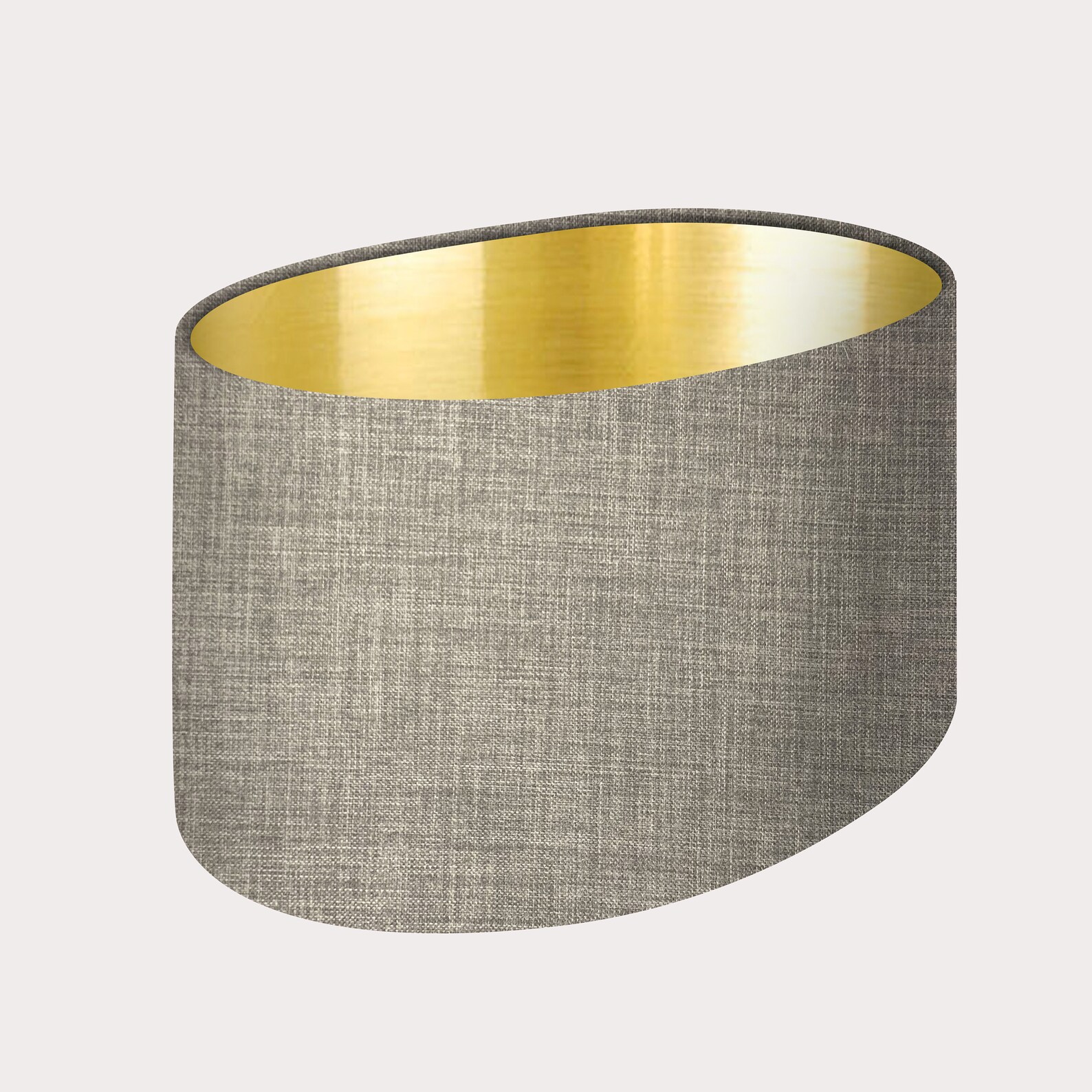 Oval Rounded Lampshade Light Shade Grey Woven Crosshatch Etsy