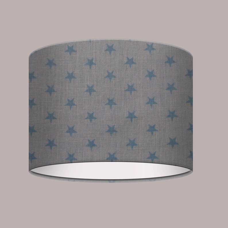 Handmade Baby Blue And White Star Lampshade Ceiling Shade Image 0