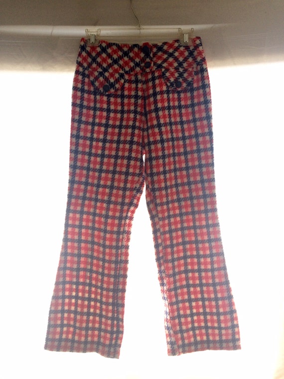 Vintage Red, White, & Blue Trousers, Size 2 - image 2
