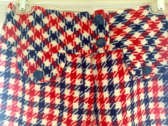 Vintage Red, White, & Blue Trousers, Size 2 - image 1