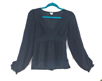 Black Anthropologie Blouse, Size 4