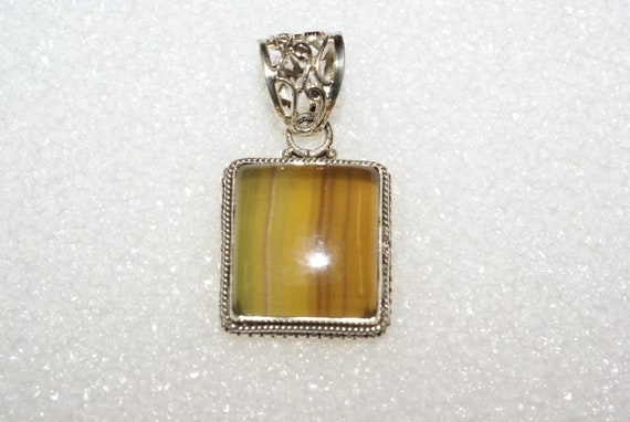 Square of Riverstone Jasper set in Sterling Silver
