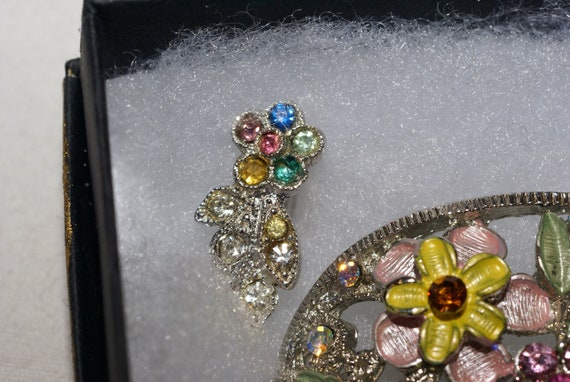 Vintage Pin and Earring set - image 2