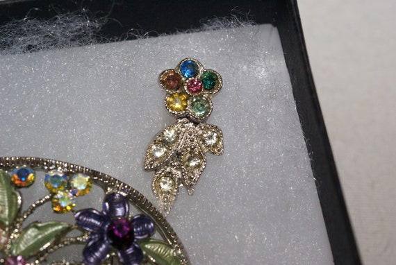 Vintage Pin and Earring set - image 3