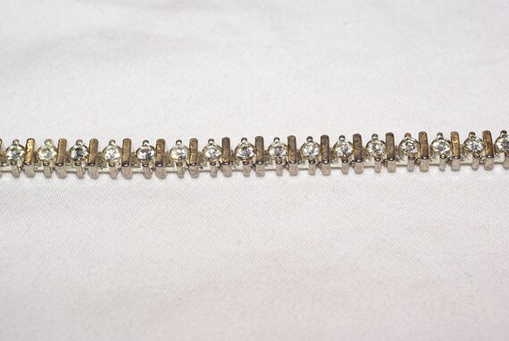 Diamond and Gold Tennis Bracelet - image 4