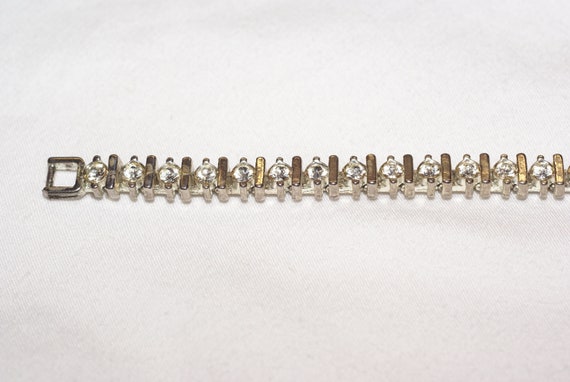 Diamond and Gold Tennis Bracelet - image 6