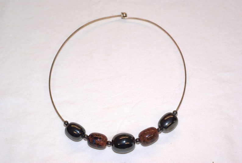 Kazuri Ceramic Bead Choker Necklace