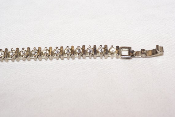 Diamond and Gold Tennis Bracelet - image 3