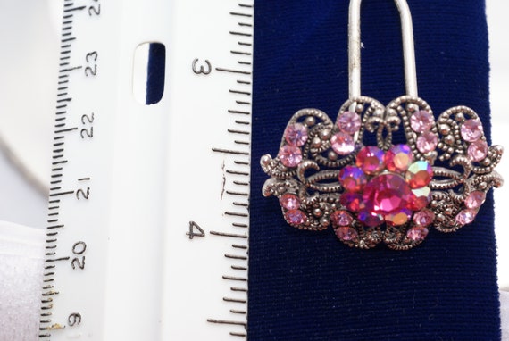 Pink Jeweled Reproduction of Victorian Hairclip - image 3